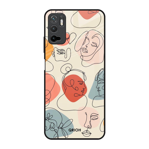 Abstract Faces Glossy Case for Redmi Note 10T 5G