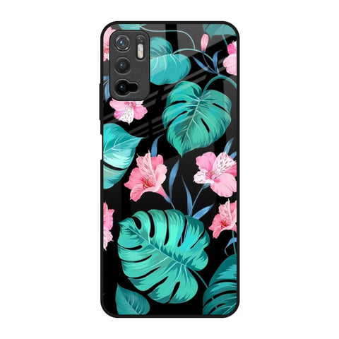Tropical Leaves & Pink Flowers Glossy Case for Redmi Note 10T 5G