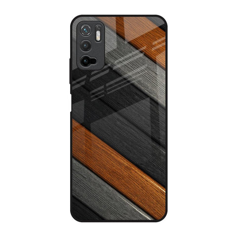 Tri Color Wood Glossy Case for Redmi Note 10T 5G