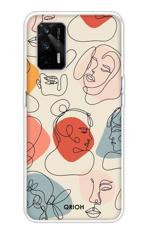 Abstract Faces Soft Cover for Realme GT