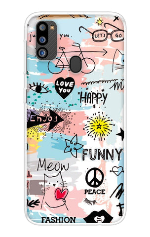 Happy Doodle Soft Cover for Samsung Galaxy M21 2021