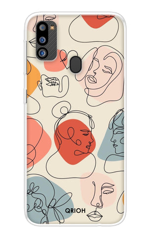 Abstract Faces Soft Cover for Samsung Galaxy M21 2021