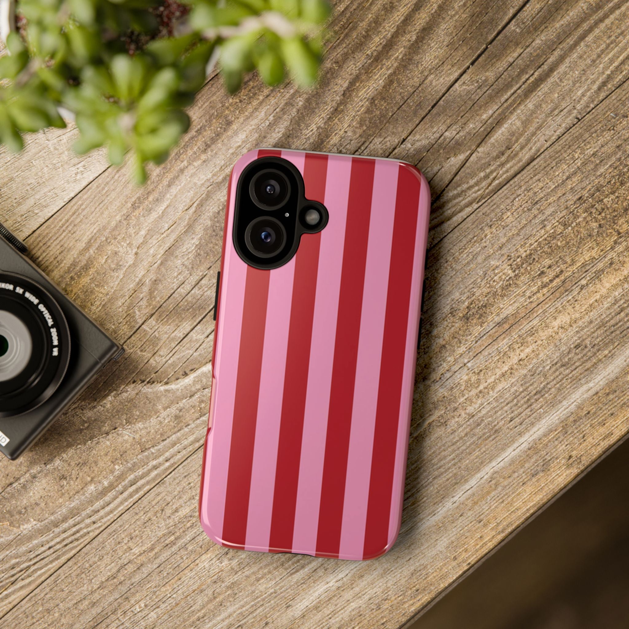 Pink Stripes Tough Case  Available For All iPhone Models