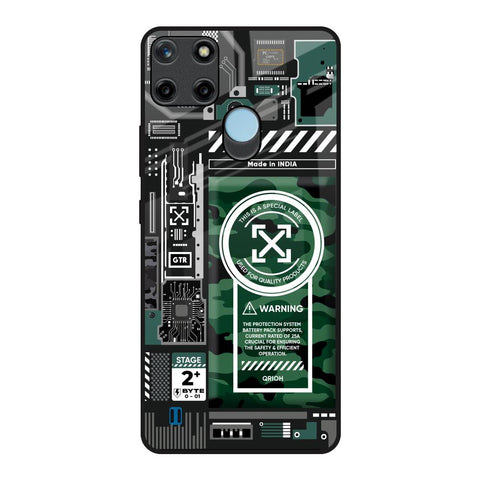 Green Camo Circuit Glossy Case for Realme C21Y
