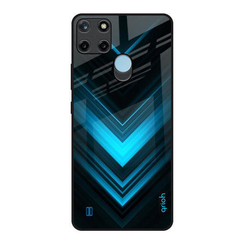 Vertical Blue Arrow Glossy Case For Realme C21Y