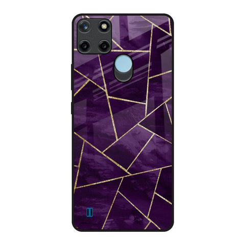Geometric Purple Glossy Case For Realme C21Y