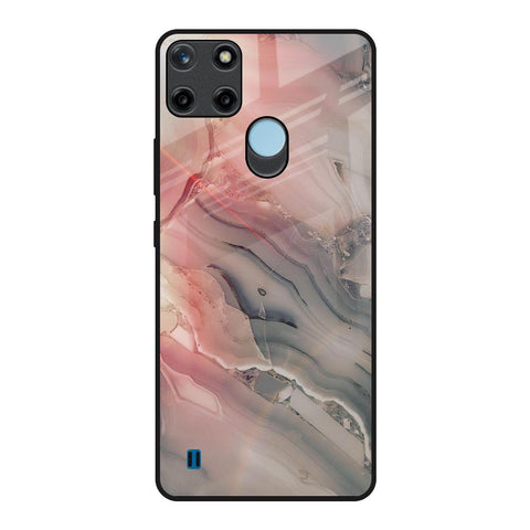 Pink And Grey Marble Glossy Case For Realme C21Y