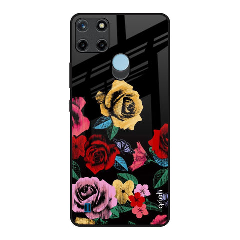 Floral Decorative Glossy Case For Realme C21Y