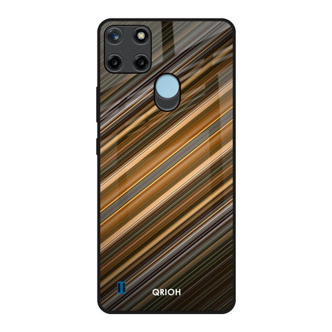 Diagonal Slash Pattern Glossy Case for Realme C21Y