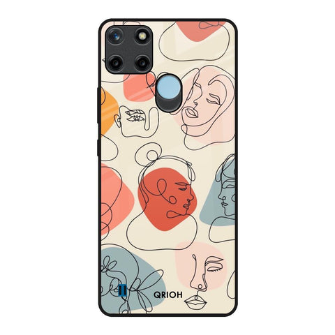 Abstract Faces Glossy Case for Realme C21Y
