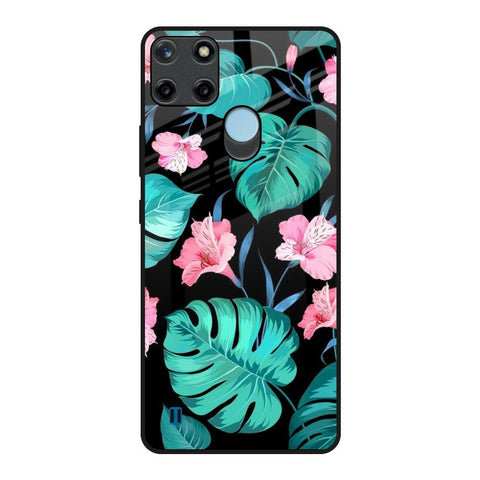 Tropical Leaves & Pink Flowers Glossy Case for Realme C21Y