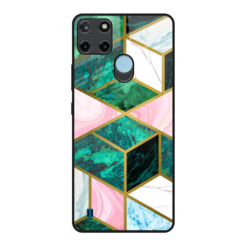 Seamless Green Marble Glossy Case for Realme C21Y