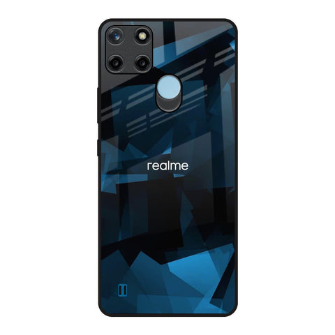 Polygonal Blue Box Glossy Case For Realme C21Y