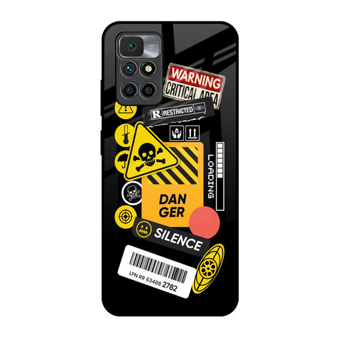 Danger Signs Glossy Case for Redmi 10 Prime