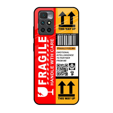Handle With Care Glossy Case for Redmi 10 Prime
