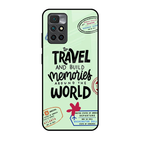 Travel Stamps Glossy Case for Redmi 10 Prime