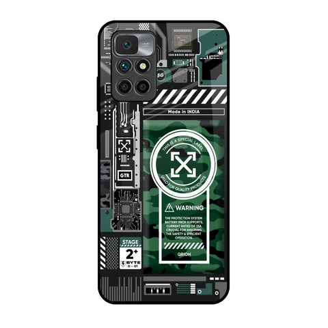 Green Camo Circuit Glossy Case for Redmi 10 Prime