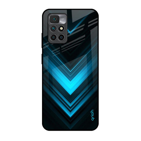 Vertical Blue Arrow Glossy Case For Redmi 10 Prime