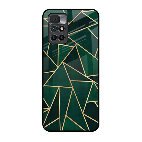 Abstract Green Glossy Case For Redmi 10 Prime