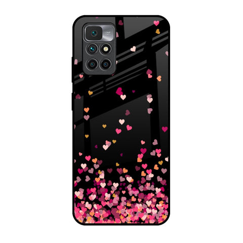 Heart Rain Fall Glossy Case For Redmi 10 Prime