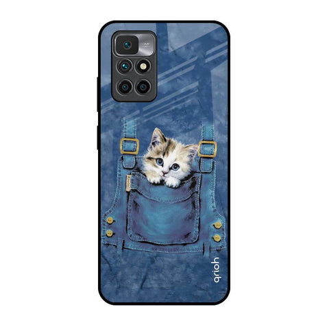 Kitty In Pocket Glossy Case For Redmi 10 Prime