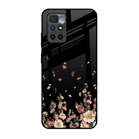 Floating Floral Print Glossy Case for Redmi 10 Prime
