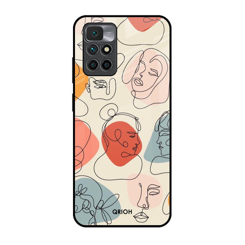 Abstract Faces Glossy Case for Redmi 10 Prime