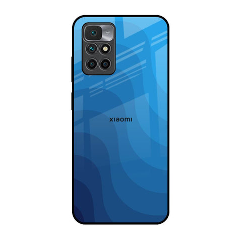 Blue Wave Abstract Glossy Case for Redmi 10 Prime