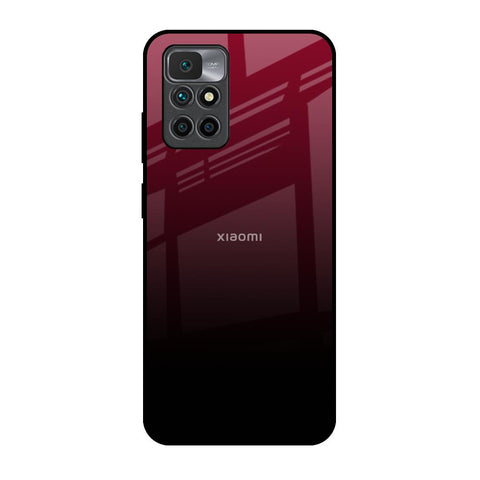 Wine Red Glossy Case For Redmi 10 Prime