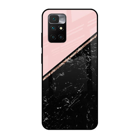 Marble Texture Pink Glossy Case For Redmi 10 Prime