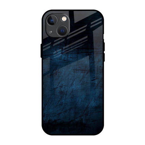 Dark Blue Grunge Glossy Case for iPhone 13