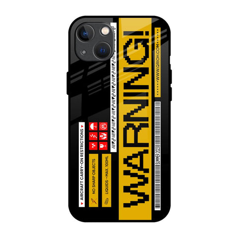 Aircraft Warning Glossy Case for iPhone 13
