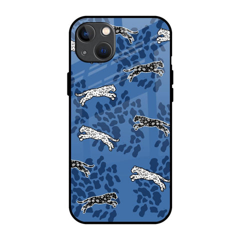Blue Cheetah Glossy Case for iPhone 13