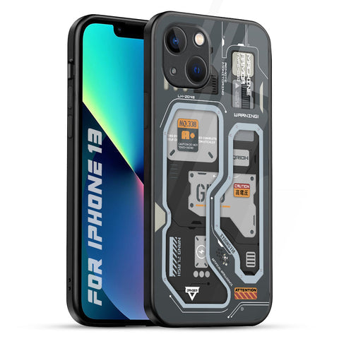 Retro Futuristic Glossy Case for iPhone 13