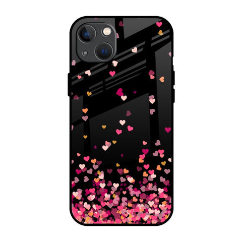 Heart Rain Fall Glossy Case For iPhone 13