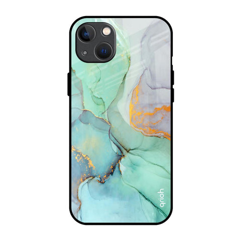 Green Marble Glossy Case for iPhone 13