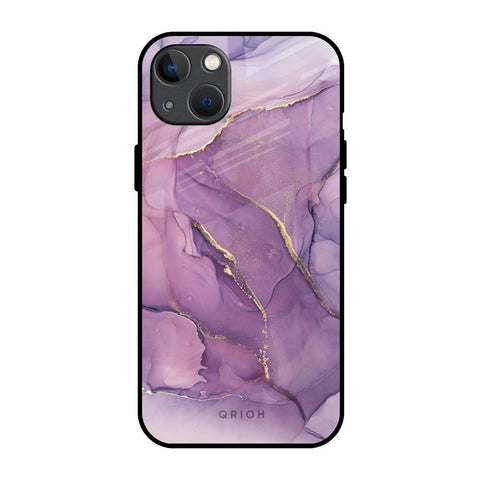 Purple Gold Marble Glossy Case for iPhone 13