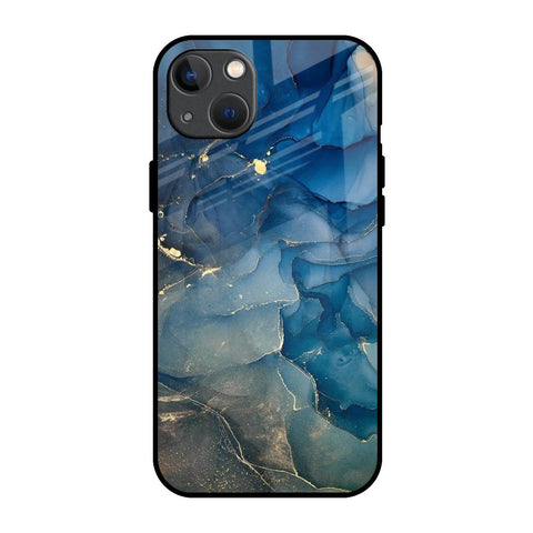 Blue Cool Marble Glossy Case for iPhone 13
