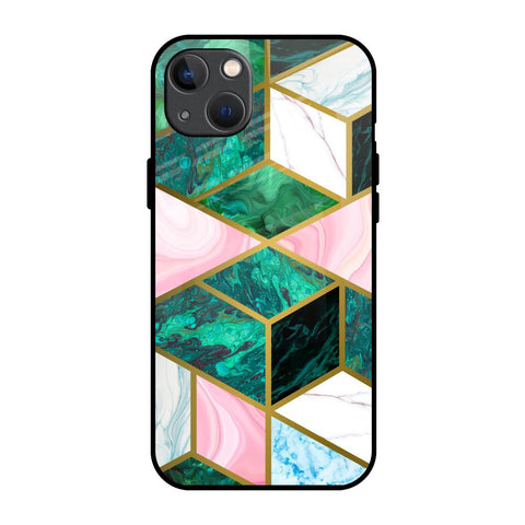 Seamless Green Marble Glossy Case for iPhone 13
