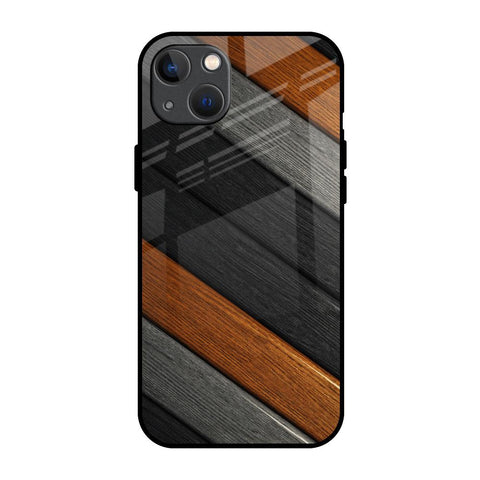 Tri Color Wood Glossy Case for iPhone 13