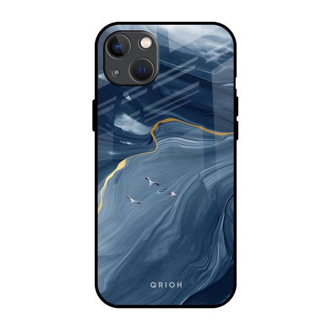 Deep Ocean Marble Glossy Case for iPhone 13
