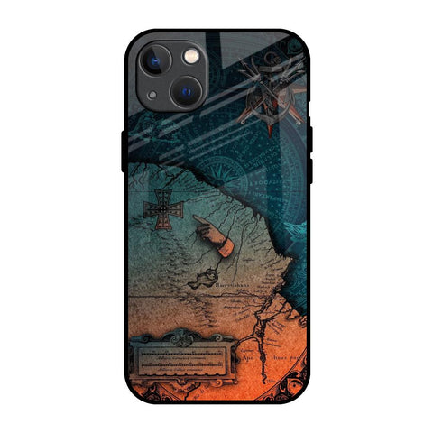 Geographical Map Glossy Case for iPhone 13