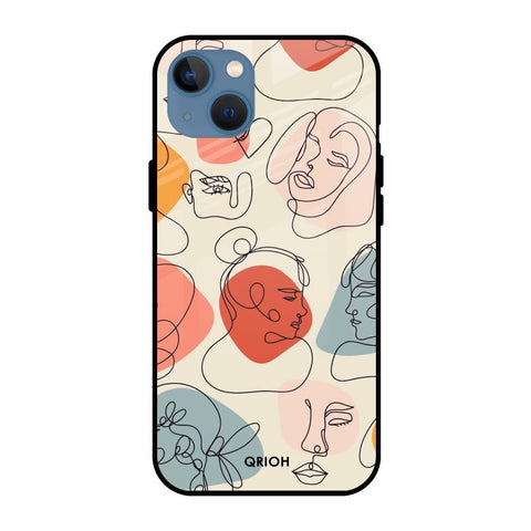 Abstract Faces Glossy Case for Apple iPhone 13