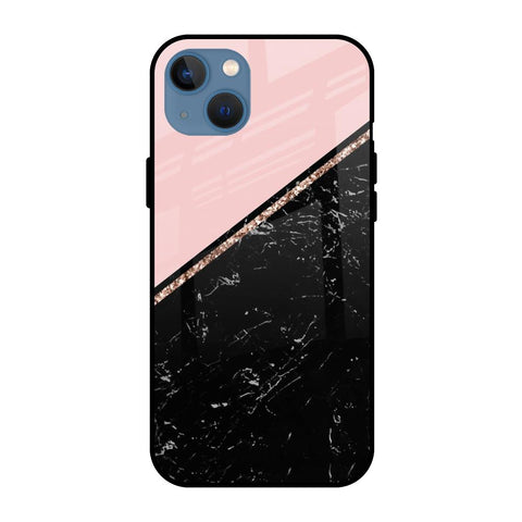 Marble Texture Pink Glossy Case For iPhone 13
