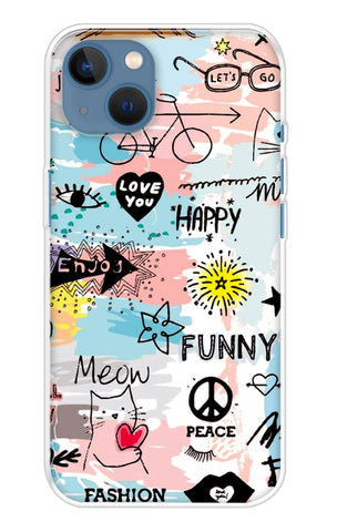 Happy Doodle Soft Cover for iPhone 13