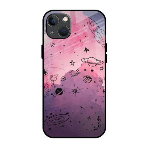 Space Doodles Glossy Case for iPhone 13 mini