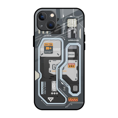 Retro Futuristic Glossy Case for iPhone 13 mini