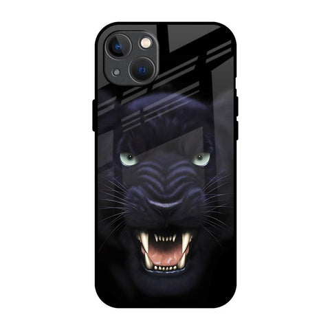Angry Black Leopard Glossy Case for iPhone 13 mini