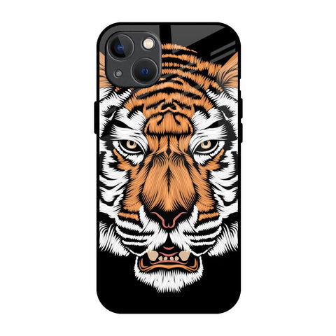Angry Tiger Glossy Case For iPhone 13 mini