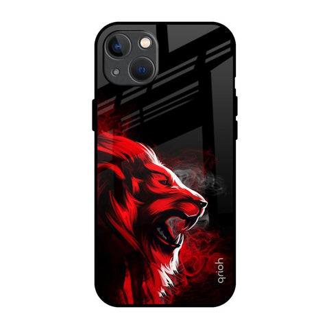 Red Angry Lion Glossy Case for iPhone 13 mini